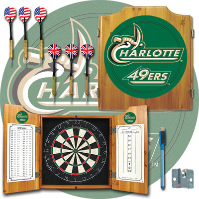 Living Room Furniture Charlotte on Univ Of North Carolina Charlotte Dart Cabinet   Includes Darts And